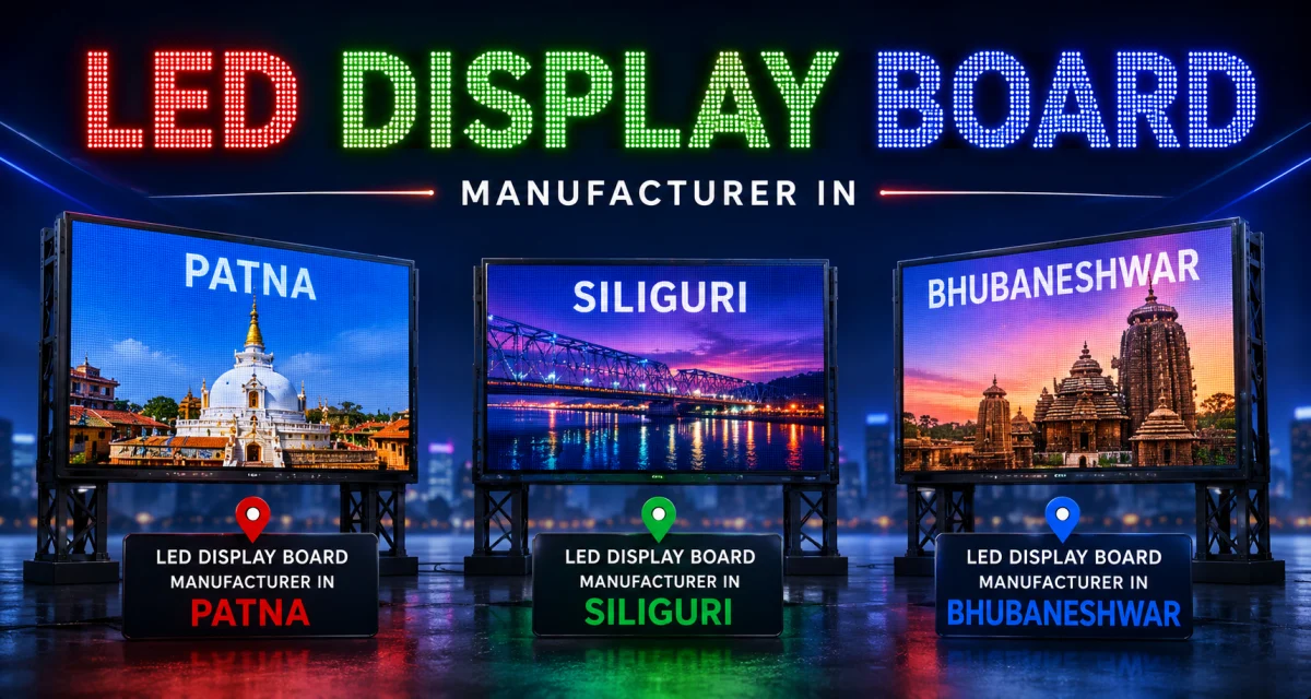 LED Display Board Manufacturer in Patna​, Siliguri & Bhubaneshwar